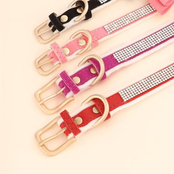 NEW Sparkling Bling Swarovski Crystal Rhinestone Pet Dog Fleece Collar +… - Picture 11 of 12